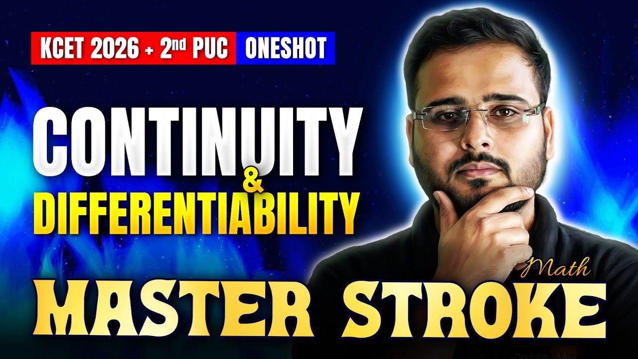Continuity & Differentiability One Shot ⚡ | KCET Maths | 2nd PUC | KCET 2026 Masterstroke 🚀