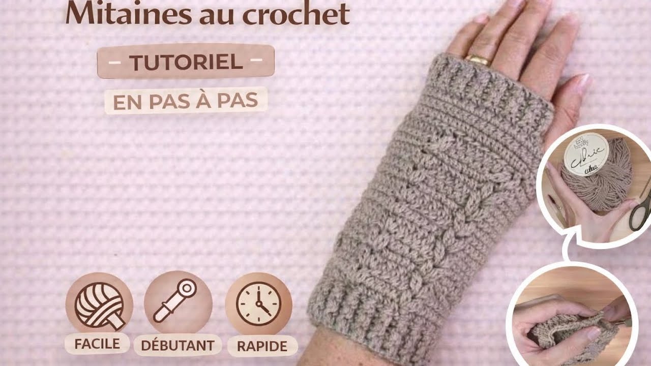 Comment faire des mitaines au crochet ( woolly chic ) : tuto en pas à pas