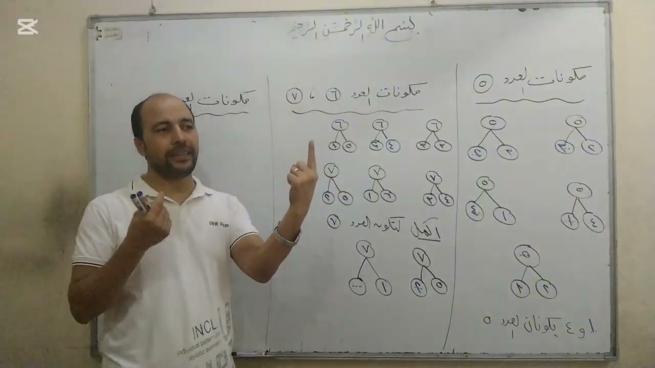 أسهل طريقة لشرح مكونات العدد 5 ، 6 ، 7 ، 8 للصف الأول الإبتدائي - مع مستر محمود عبد المجيد 