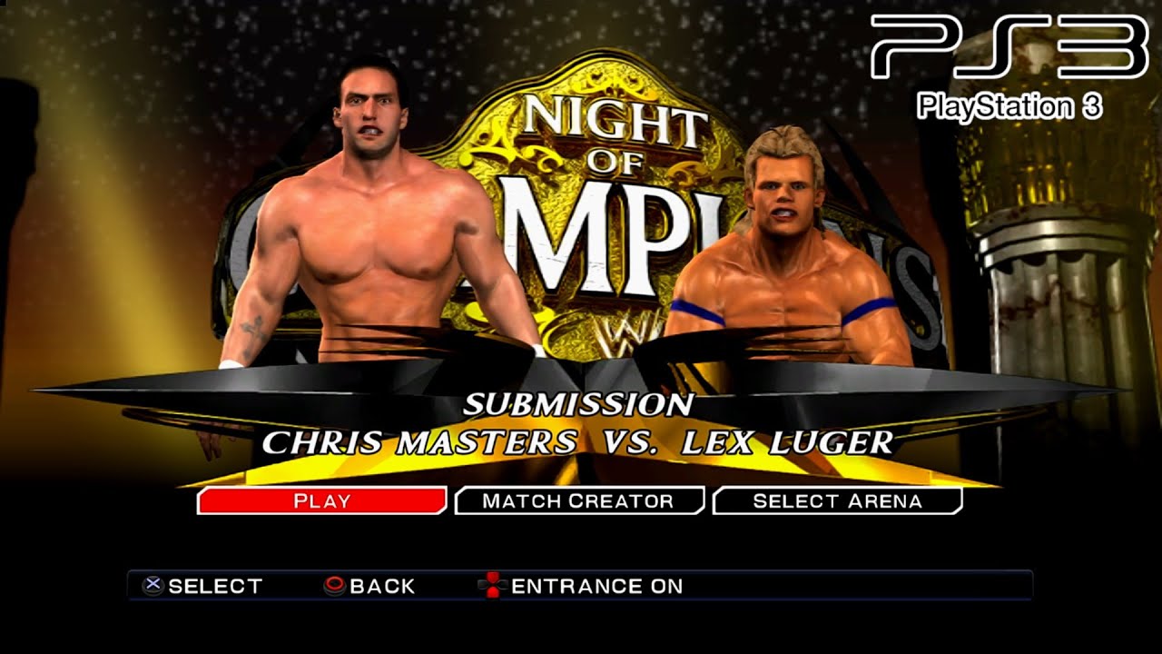WWE SmackDown VS Raw 2011 PS3 - Chris Masters VS Lex Luger - Submission [2K][mClassic]