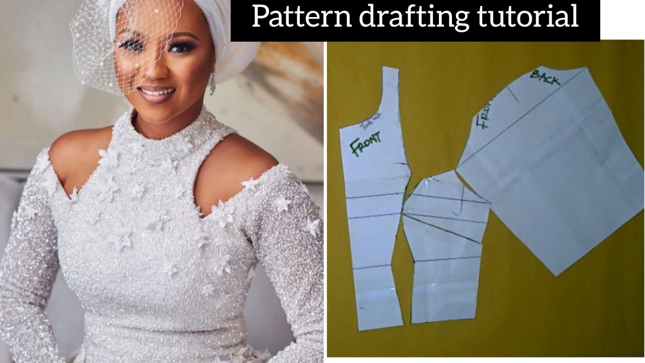 how to cut/ draft a halter neck, off shoulder, armhole princess dart blouse. #patterndrafting