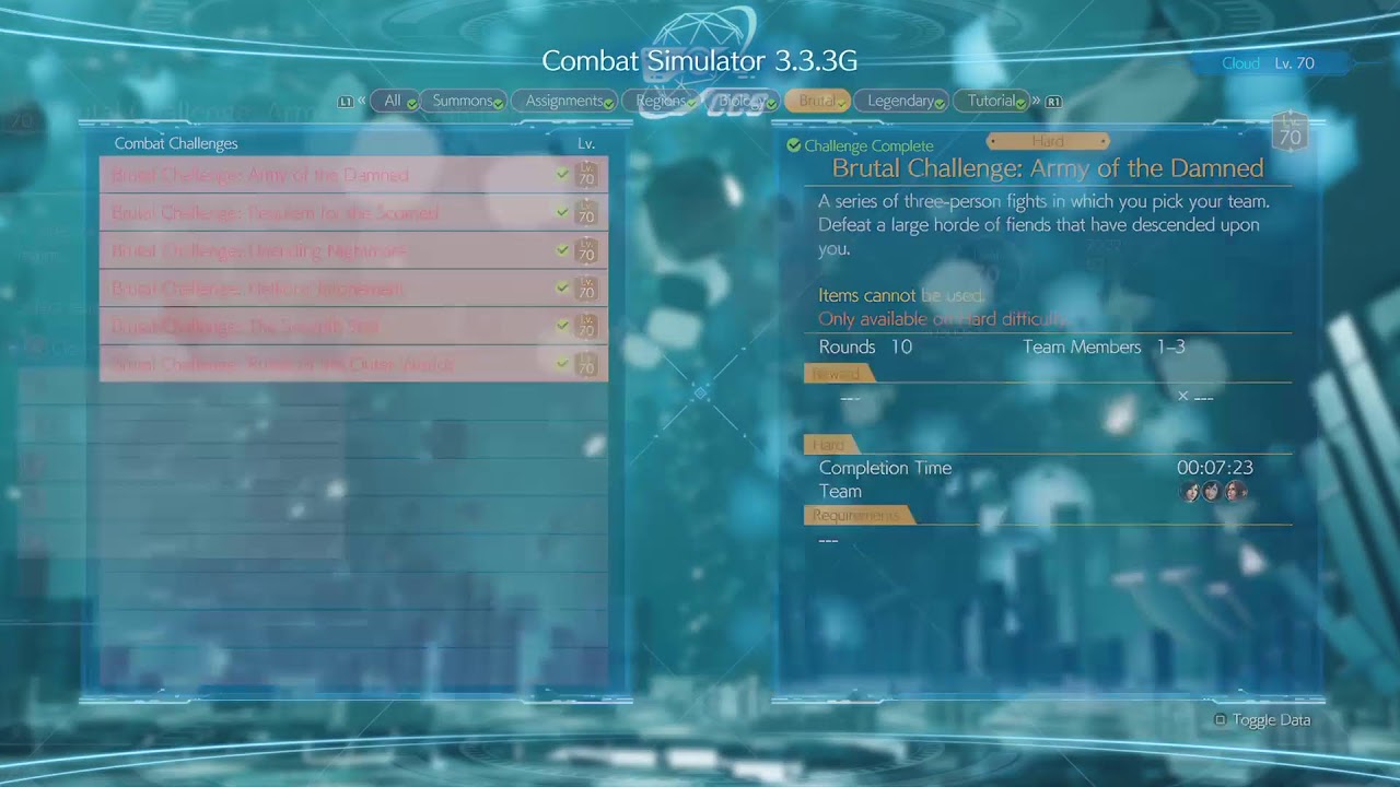 Ff7 Rebirth Brutal challenges
