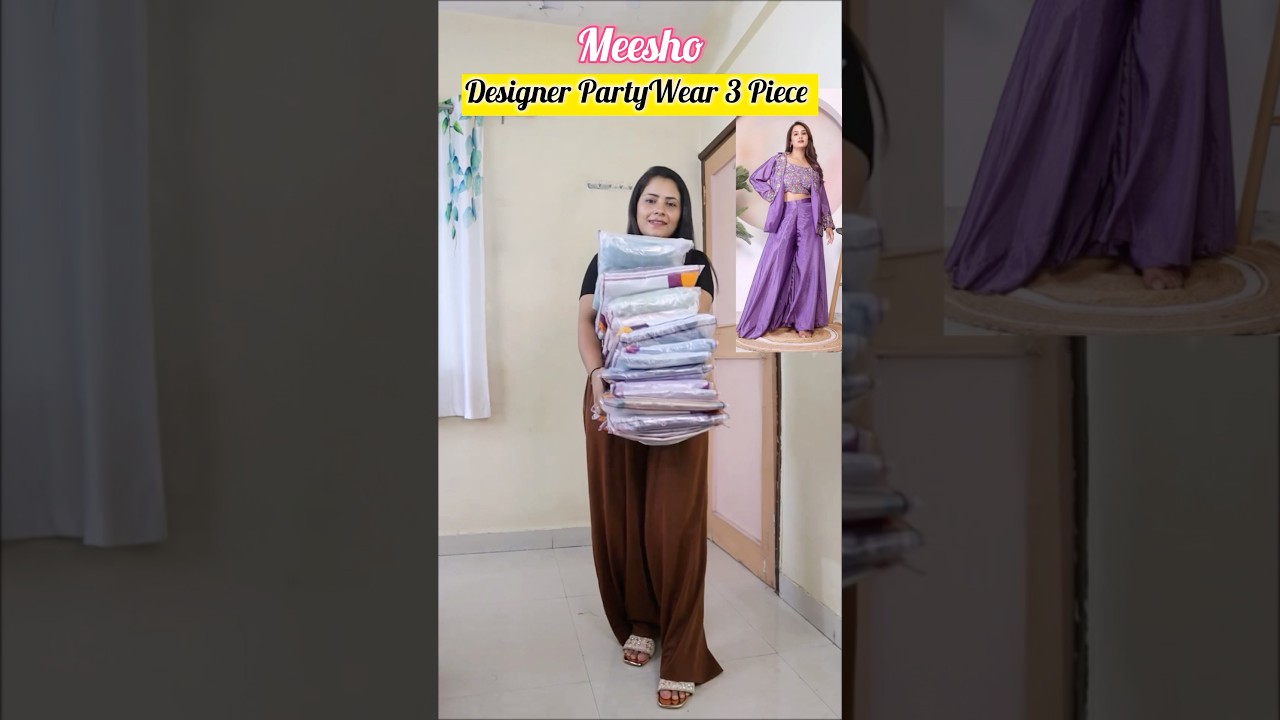 Wow 😍 Prettiest PartyWear 3 Piece 🎀from meesho 