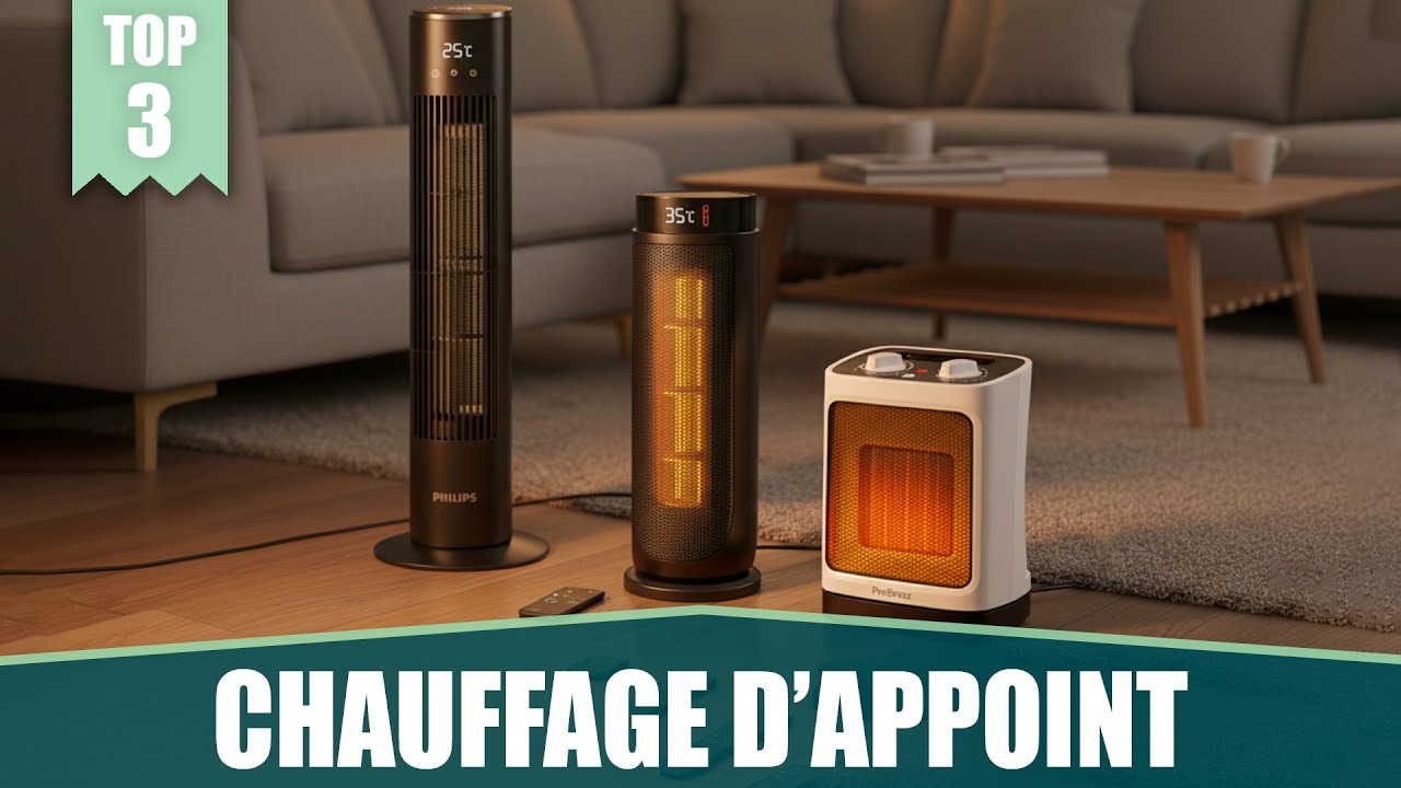 MEILLEURS CHAUFFAGES D’APPOINT – TOP 3 COMPARATIF