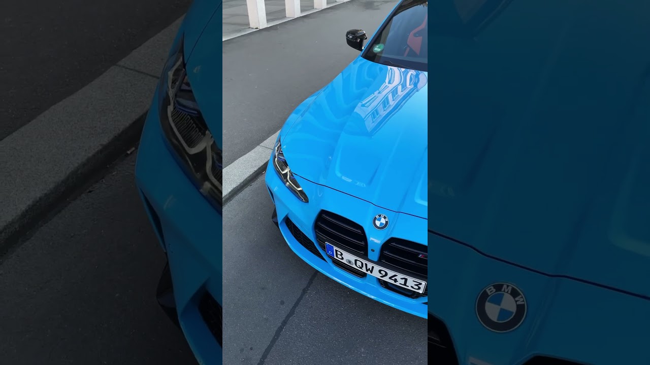 The BMW M3 in BMW Individual Riviera Blue