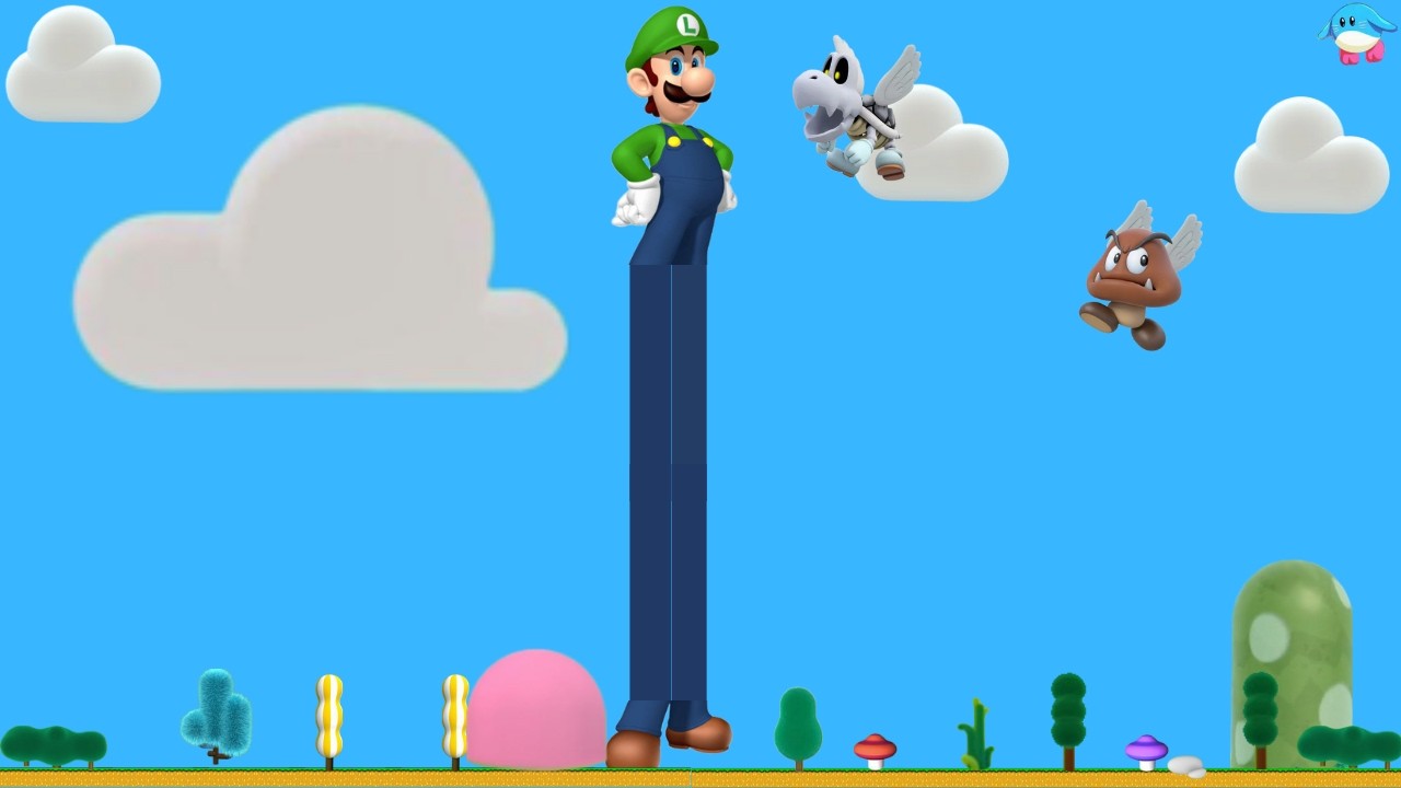 Why are Luigi's leg's long?!| New Super Luigi's Long Legs U. Deluxe Launch Trailer YTP