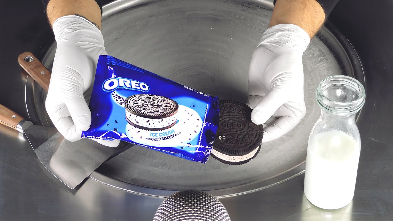Giant OREO Ice Cream | making a huge Sandwich Cookie to Ice Cream Rolls | ASMR Food Transformation