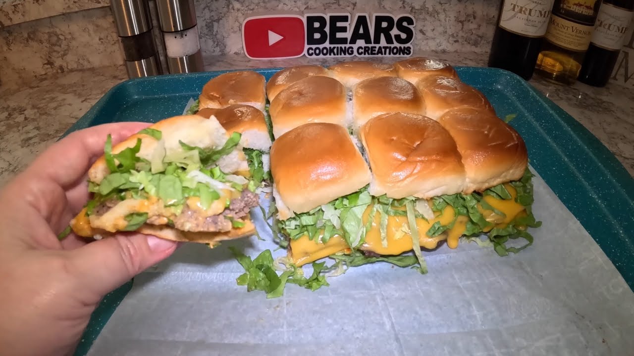 Mini Cheeseburger Sliders With A Special Bear Sauce!! Fun Sliders That Everyone Loved! 
