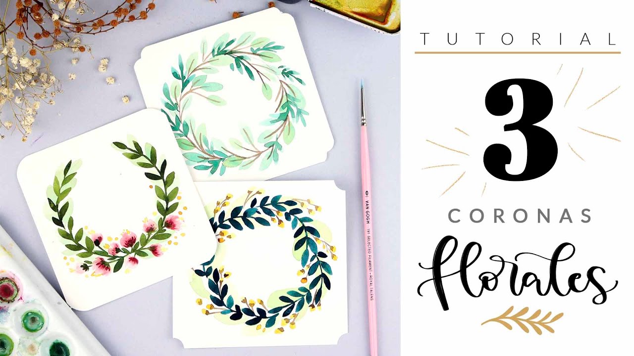 TUTORIAL 3 MINICORONAS FLORALES