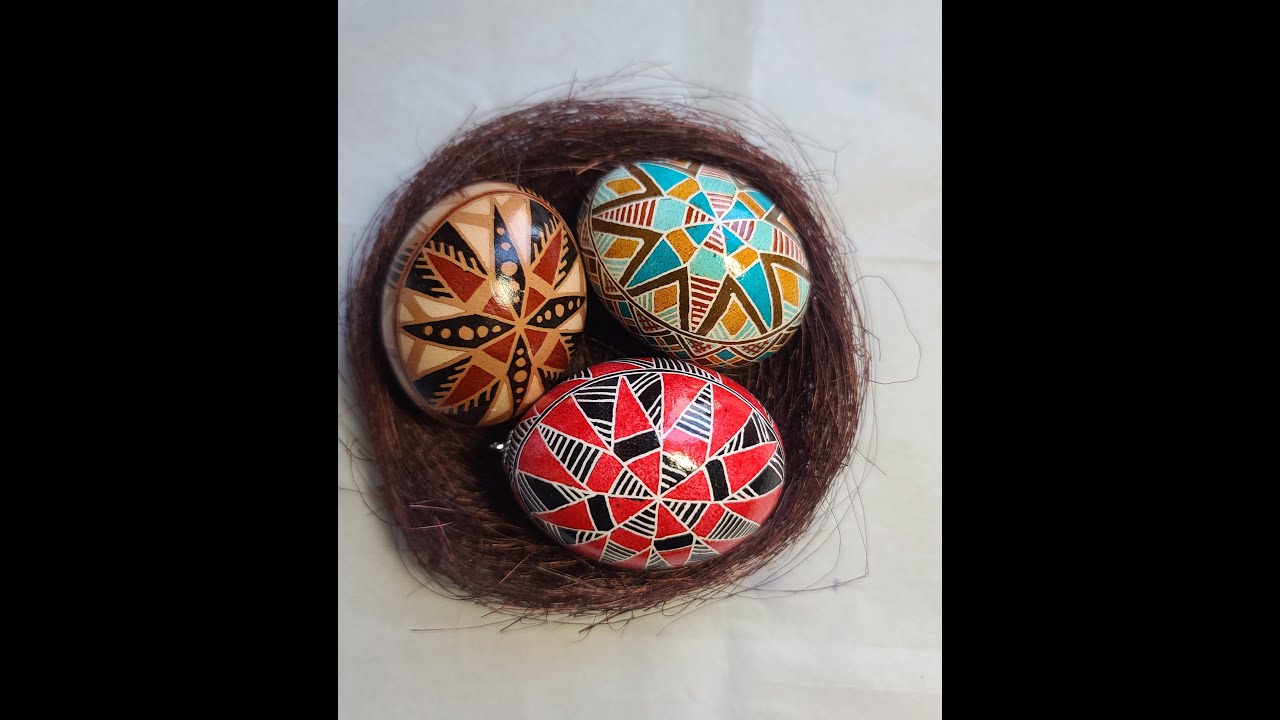 Easy Pysanky Pattern - 2024 Lent Classes - 8 Pointed Star