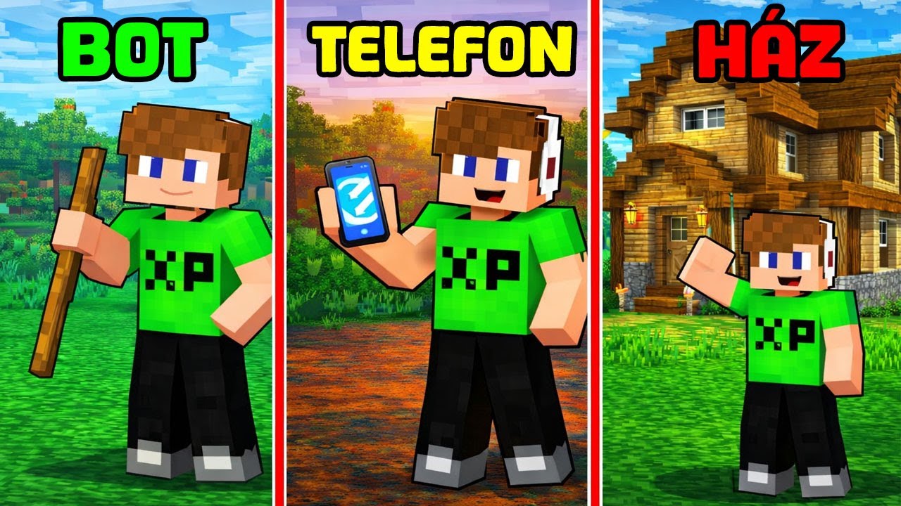 EGY BOTTÓL EGY HÁZIG CSERÉLGETTEM A MINECRAFT-BAN! 😱