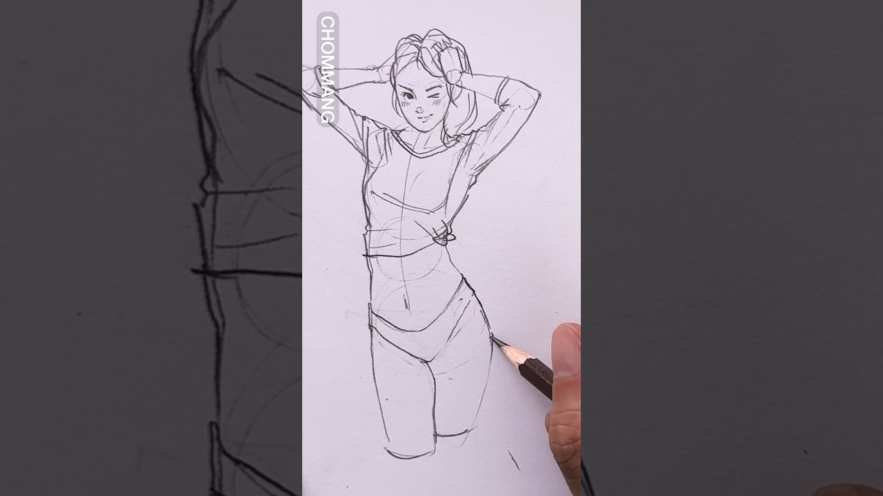 Body drawing process #art #drawing #sketch #chommang