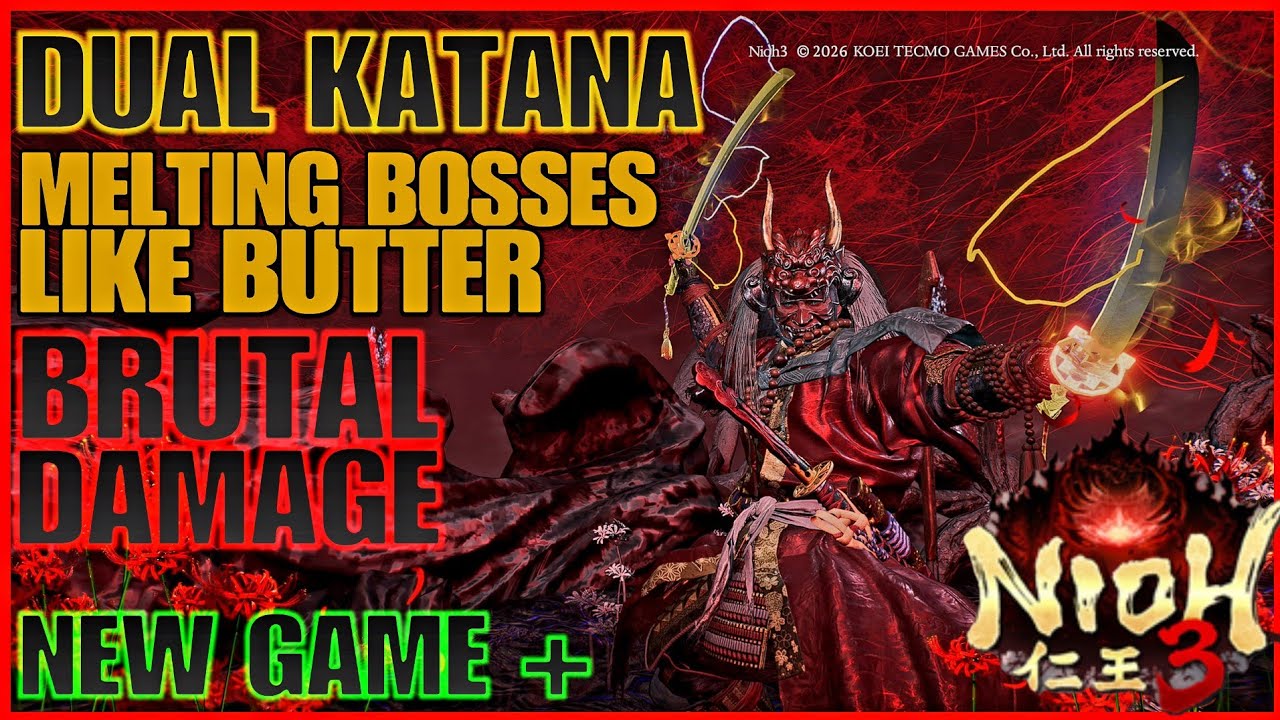 NIOH 3  OP SAMURAI BUILD BRUTAL DAMAGE! 