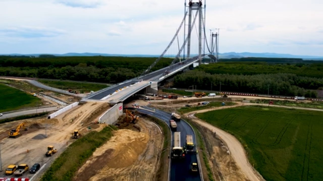 Pod Suspendat peste Dunare Braila - Tulcea 12 Mai 2023