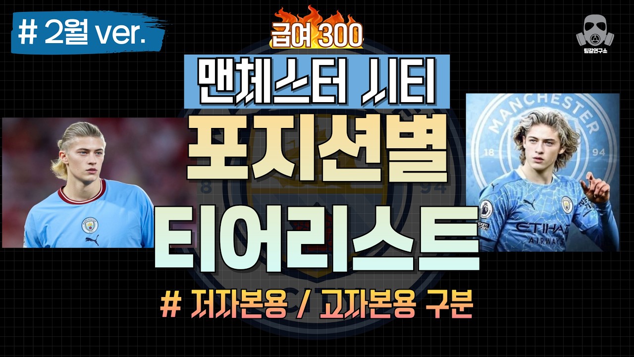 2월) 맨시티 맨체스터 시티 스쿼드 파워랭킹 포지션별 티어리스트!!  |  FC온라인 피파온라인4
