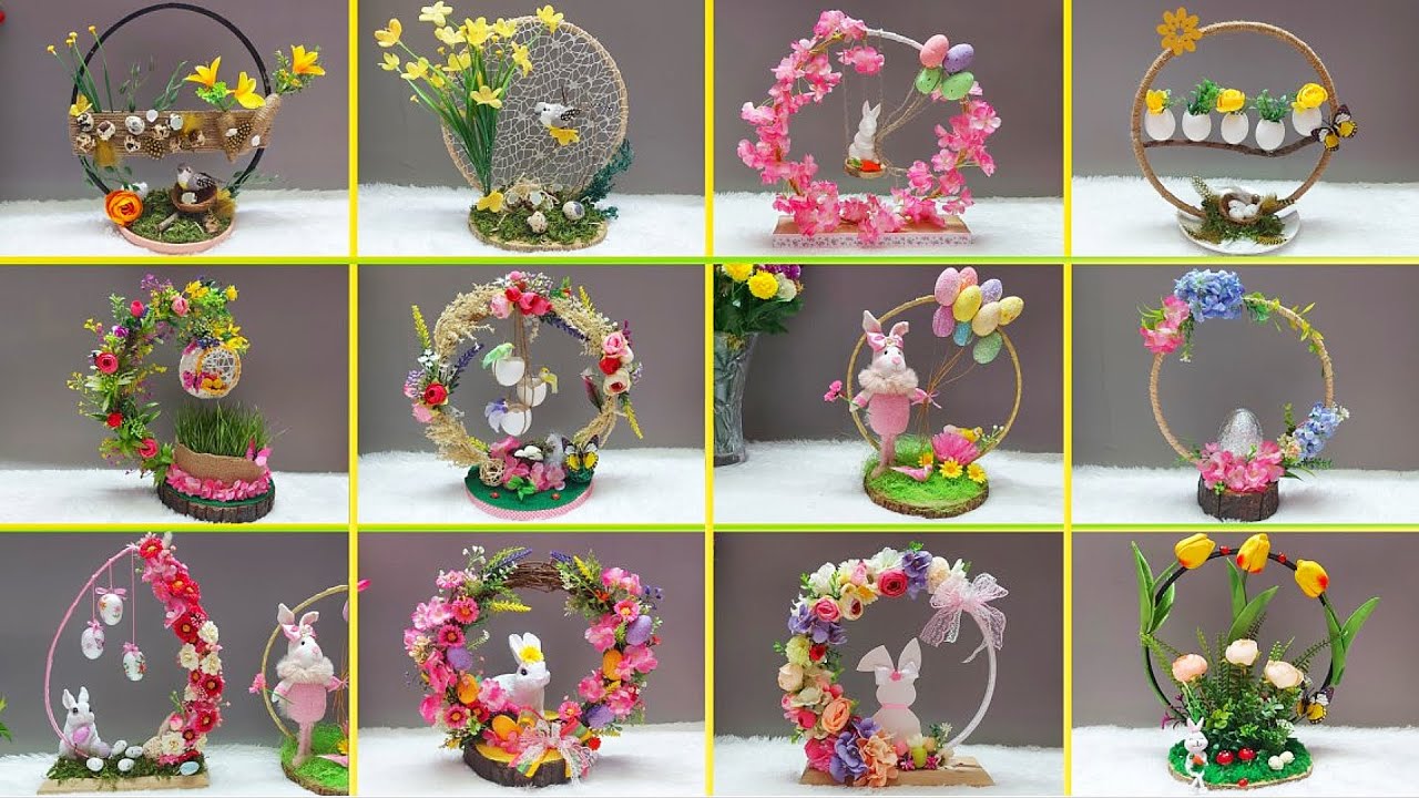 DIY 12 Easy Easter Centerpiece idea made from simple materials | DIY Easy Easter craft idea🐰42