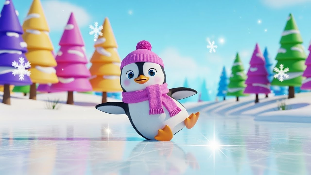 Baby Penguin Dance Song for Kids | kids nursery rhymes | Baby Song, Cute Penguin Cartoon 🐧❄️🎵