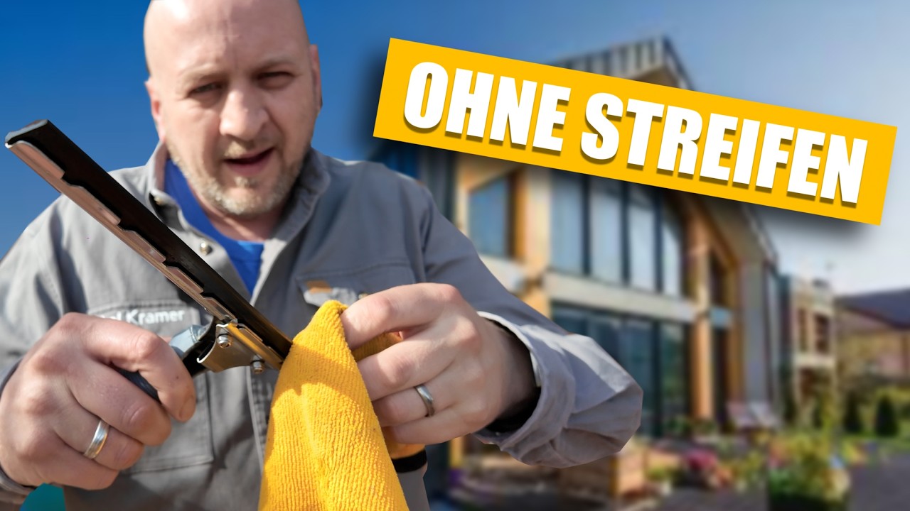 Fenster streifenfrei putzen in unter 1 Minute &ndash; Profi Trick