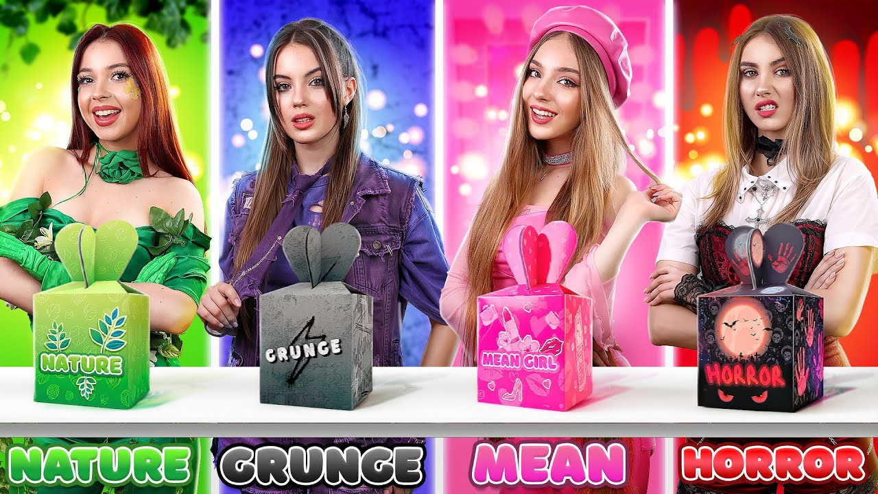 Wyzwanie Tajemniczego Pudełka! Miękki vs Nerdowy vs Wredny vs Horror Box