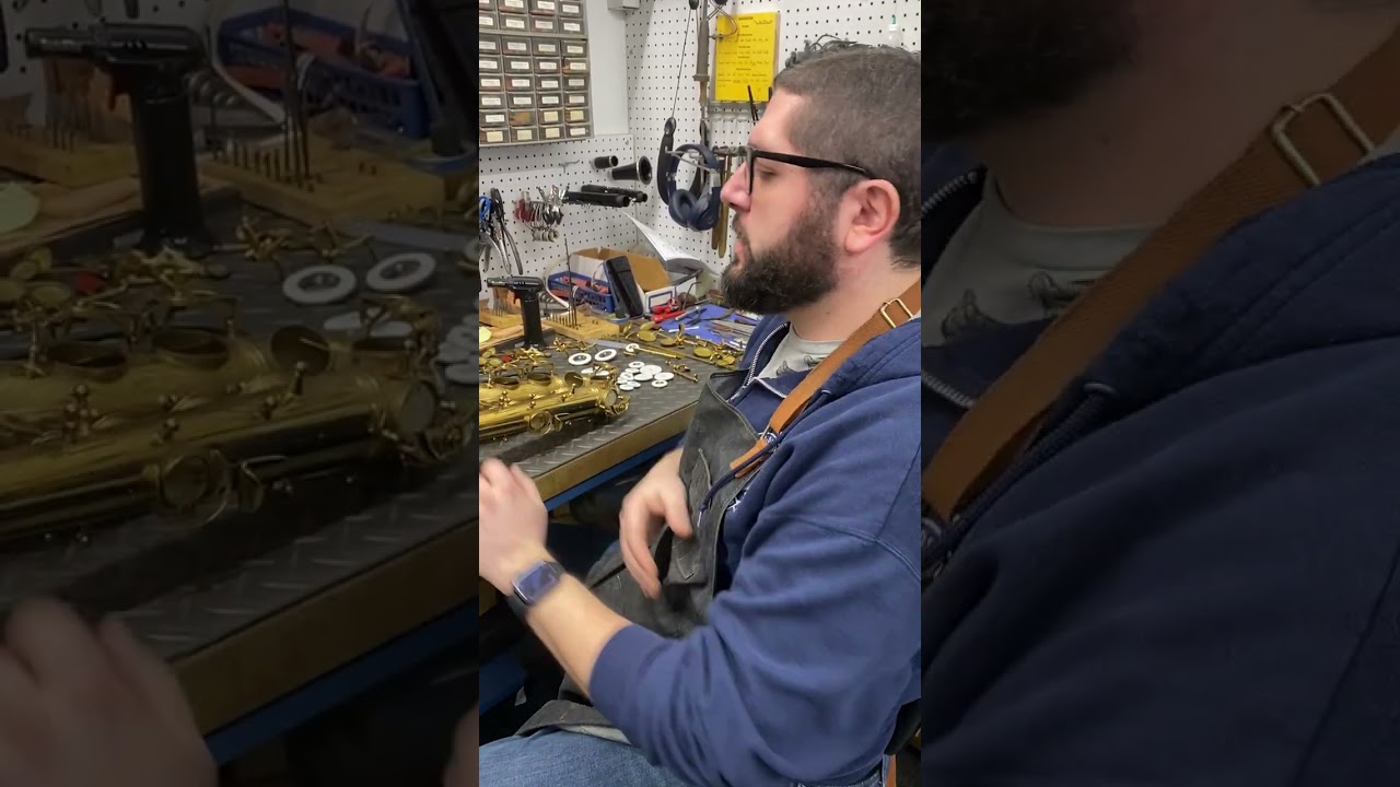 Капитальный ремонт альт-саксофона SML Gold Medal и регулировка и проверка на герметичность альт-с...