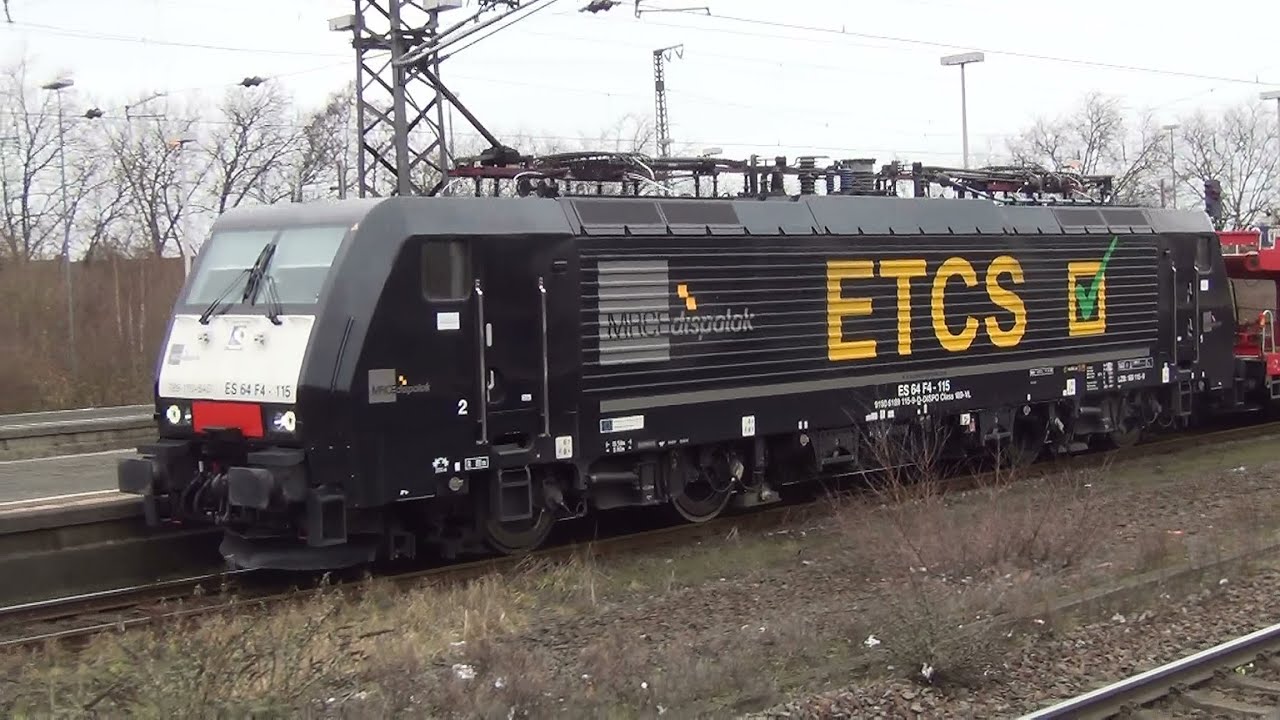MRCE Dispolok ES 64 F4 - 115 mit  DB Autozug ohne Autos BR 189 schwarz