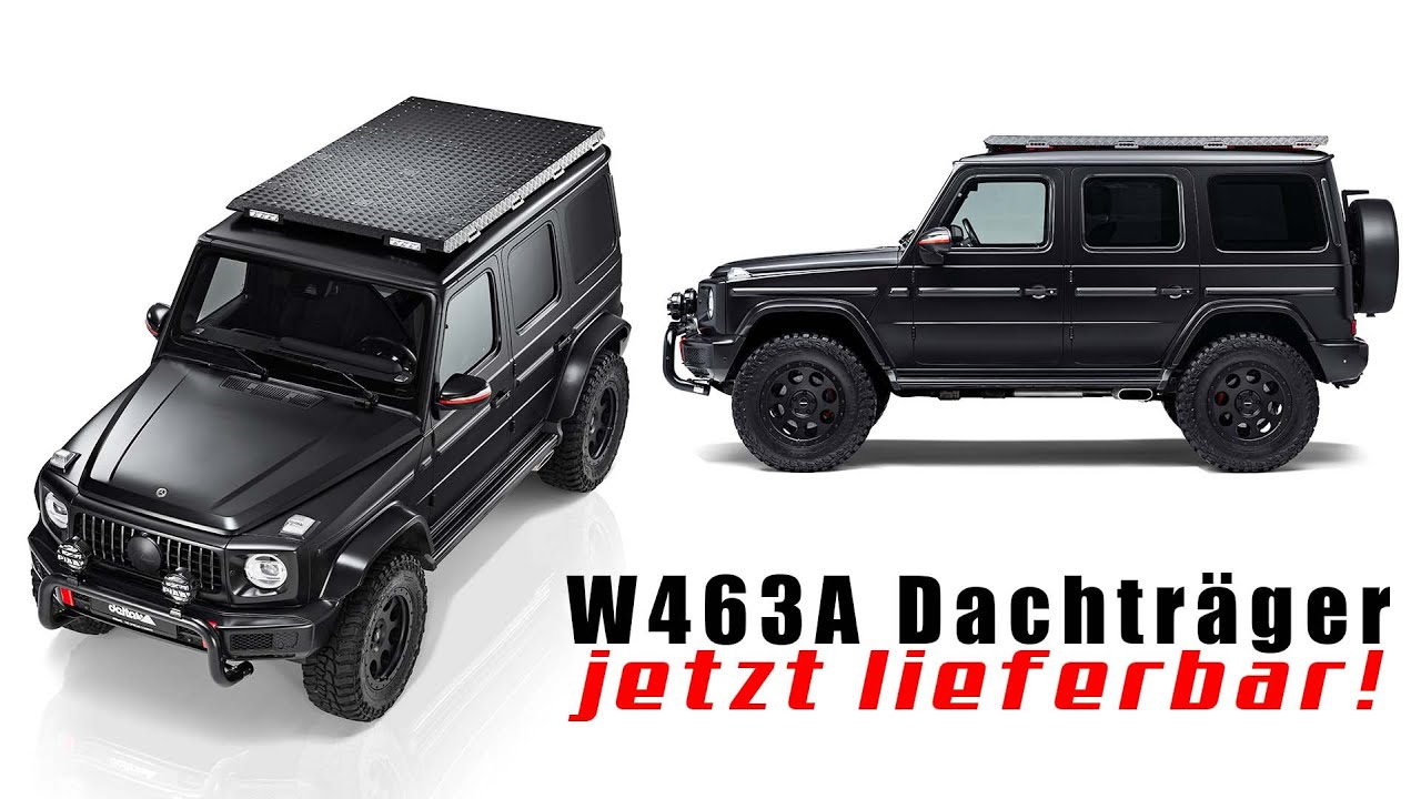 Dachträger für Mercedes G-Klasse (463A) aus Aluminium mit Scheinwerfern