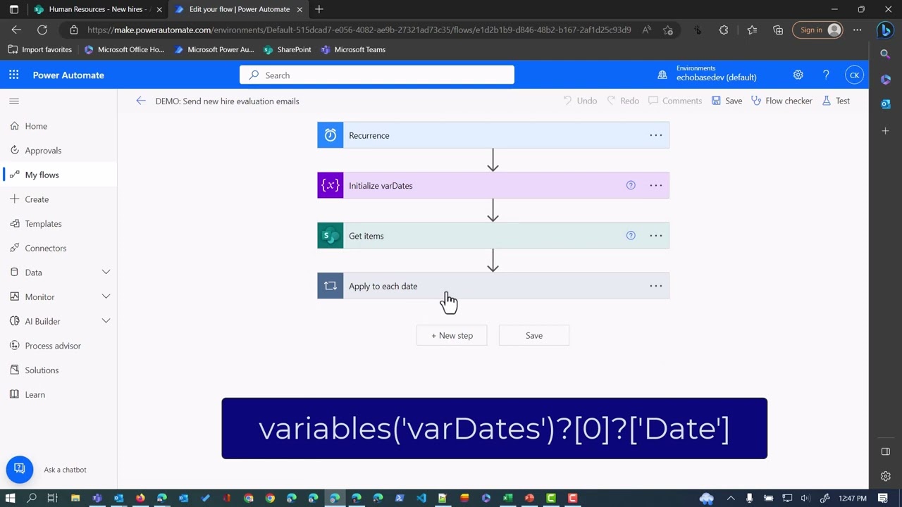 Периодическая отправка электронных писем на основе столбца даты в SharePoint