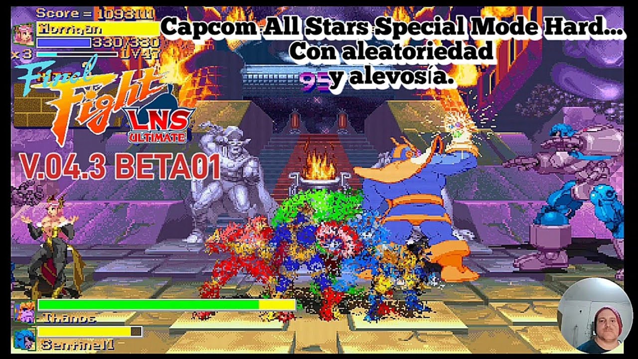 Final Fight LNS ULTIMATE V.04.3 BETA01/C.All Stars S.Mode(Hard)Elección de personajes y fases Random