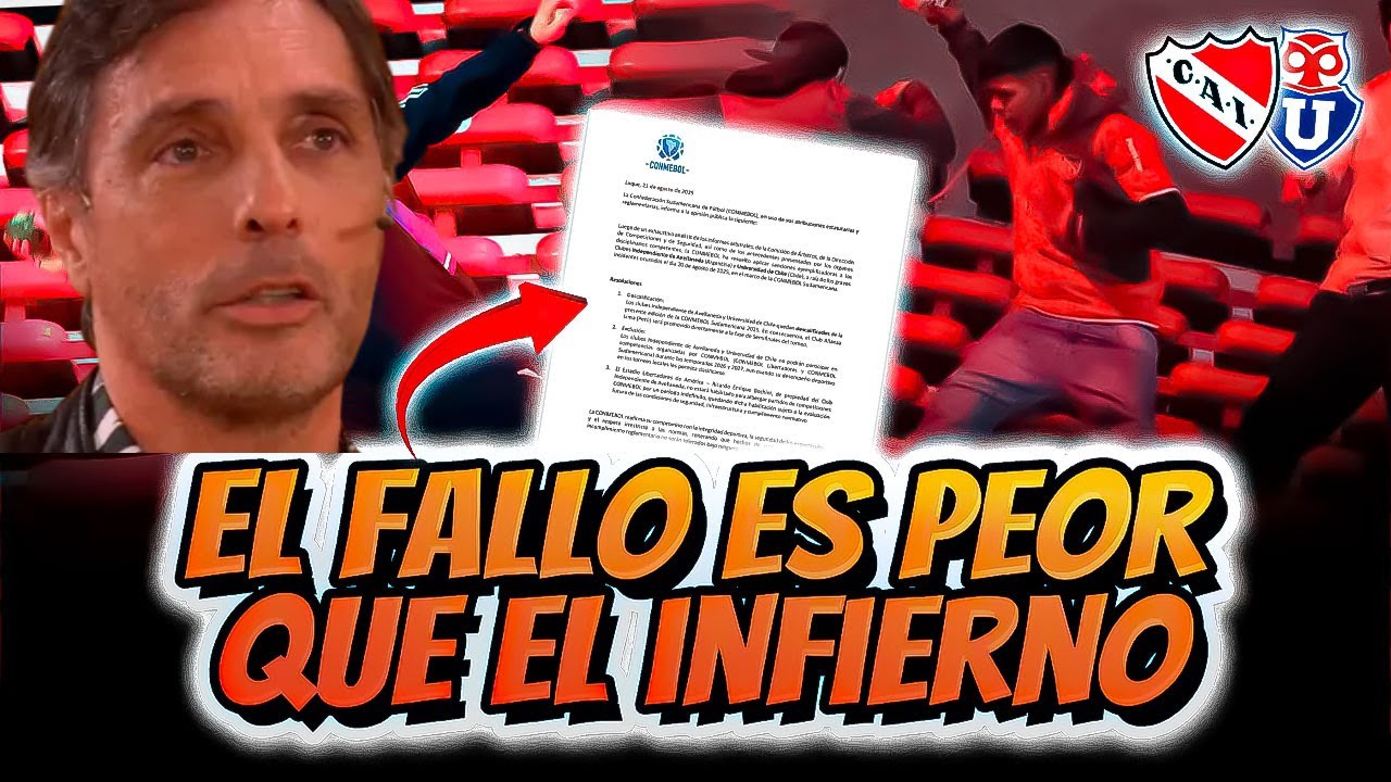 INDEPENDIENTE vs U DE CHILE: GUSTAVO LÓPEZ LLORA EN VIVO tras el FALLO ESCANDALOSO de CONMEBOL