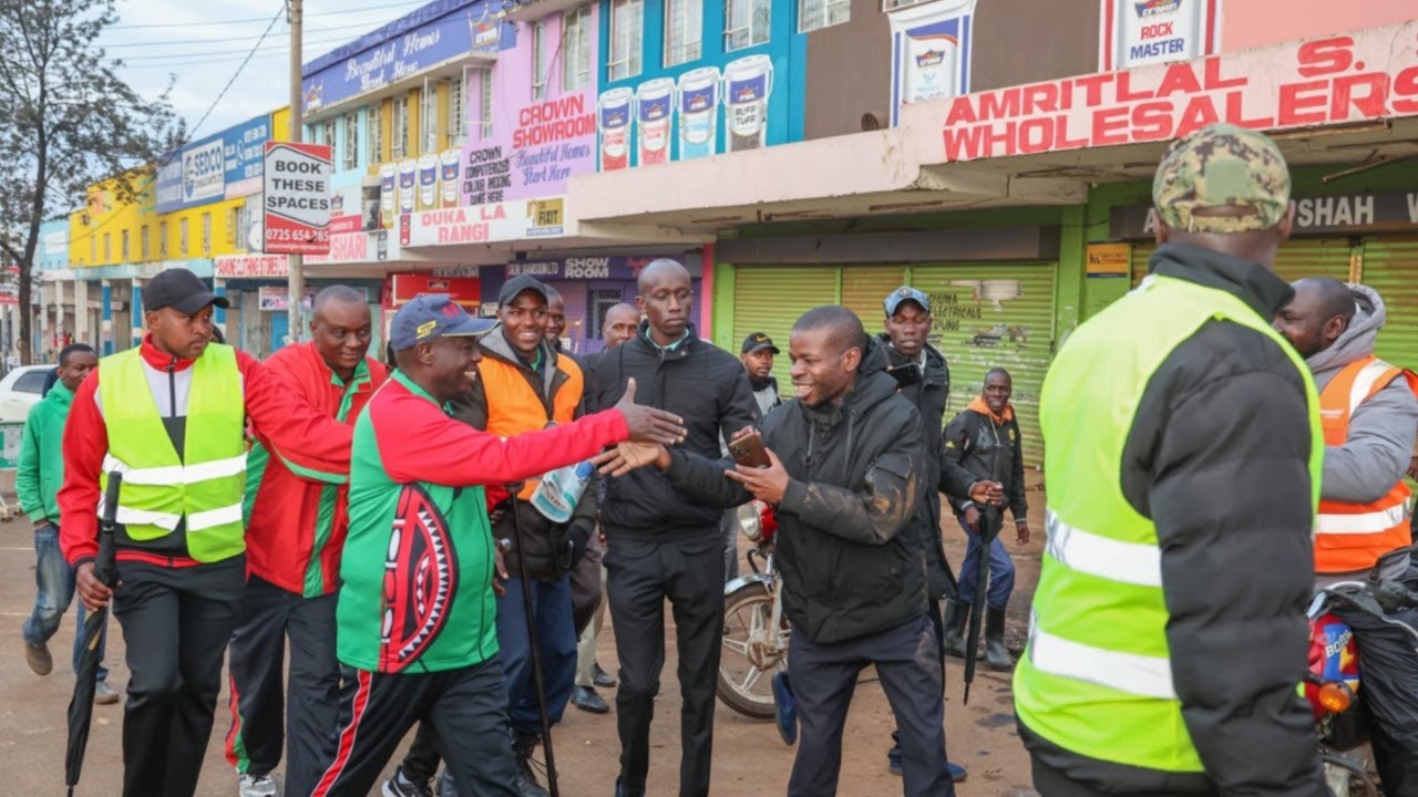 DP GACHAGUA MORNING WALK AT THE CITY OF ELDORET INTERACTING WITH VILLAGERS