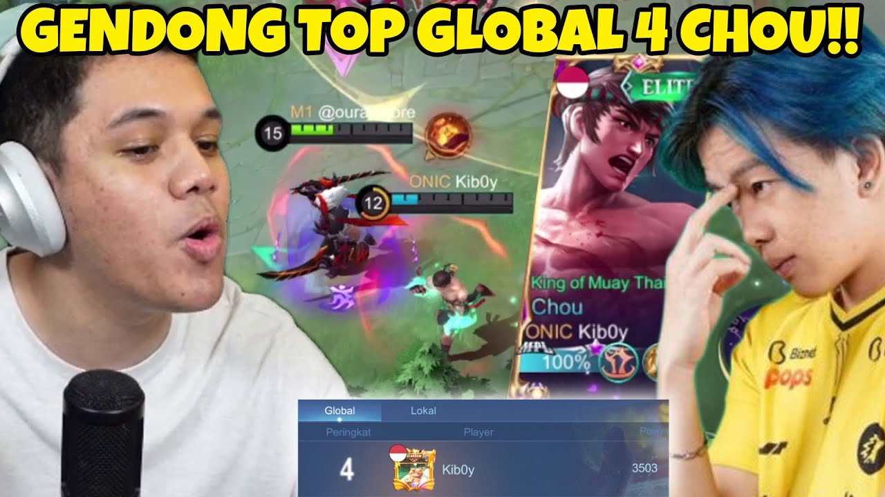 GENDONG2 TOP GLOBAL CHOU No 4 DUNIA!! KELAS BRODER!- Mobile Legends