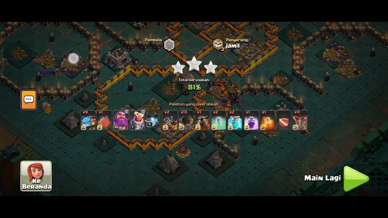 Menyelesaikan tantangan kampanye pahlawan,KURUNGAN NAGA (LEVEL 1-4) CLASH OF CLAN