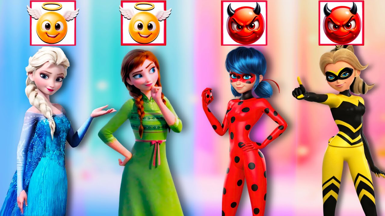 Эльза, Ледибаг и Хлоя преобразились — ангелы 😇 или демоны 😈? | Dress Wow