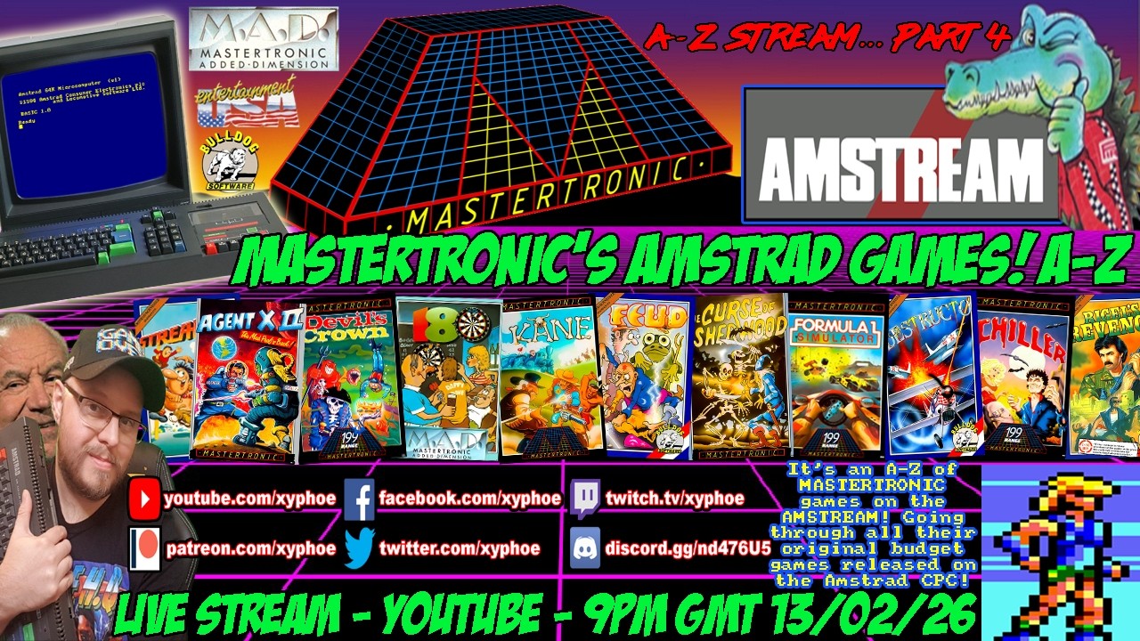 [AMSTRAD CPC] ⚡️AMSTREAM 🕹️ MASTERTRONIC's Amstrad CPC Games! ⭐️ A-Z Series! Part #4 - Letter 'H'...