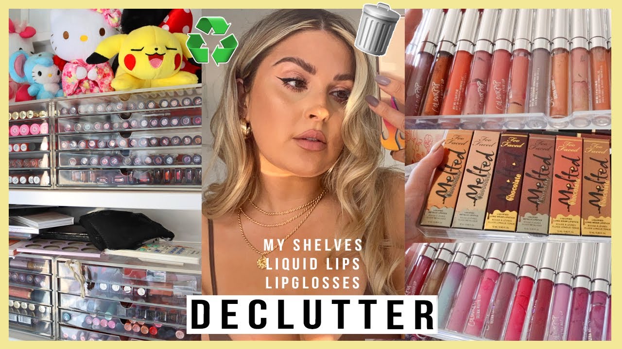 DECLUTTER! ♻️ expired lipsticks, lipglosses & liquid lips! 💕 MAKEUP ORGANISATION 2021