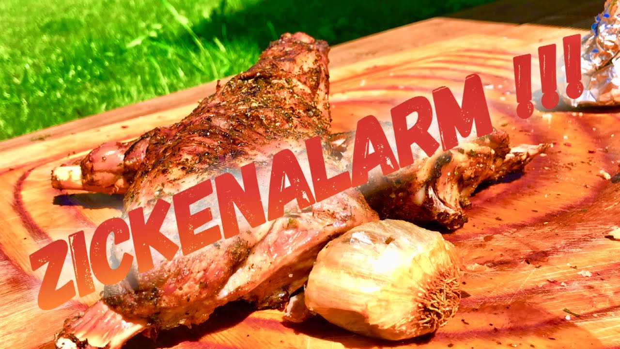 ZIEGEN KEULEN mit KNOBLAUCH vom GRILL Zickleinkeulen --- Klaus Grillt