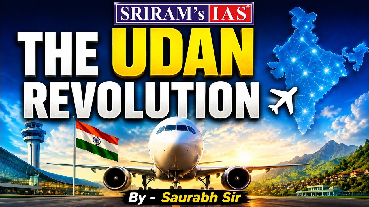 UDAN Scheme Explained | India Add 88 Airports in Just 11 Years | India Civil Aviation Growth [UPSC]