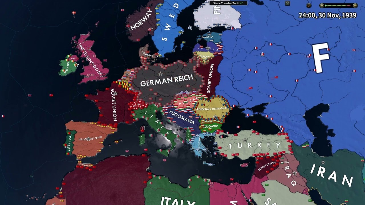 What if France and the Soviet Union switched places? Hoi4 Timelapse