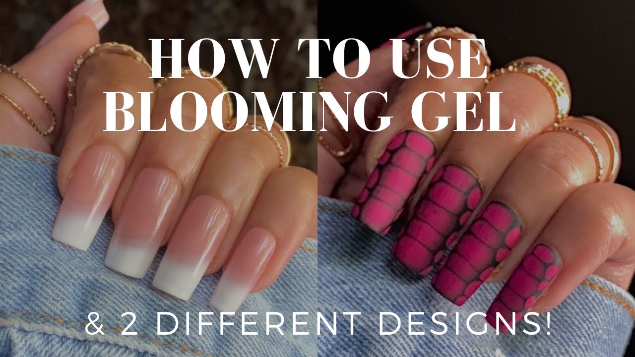How to Use Blooming Gel 🌸🐍 | Ombré & Snake Skin Nail Art | GelX Press Ons