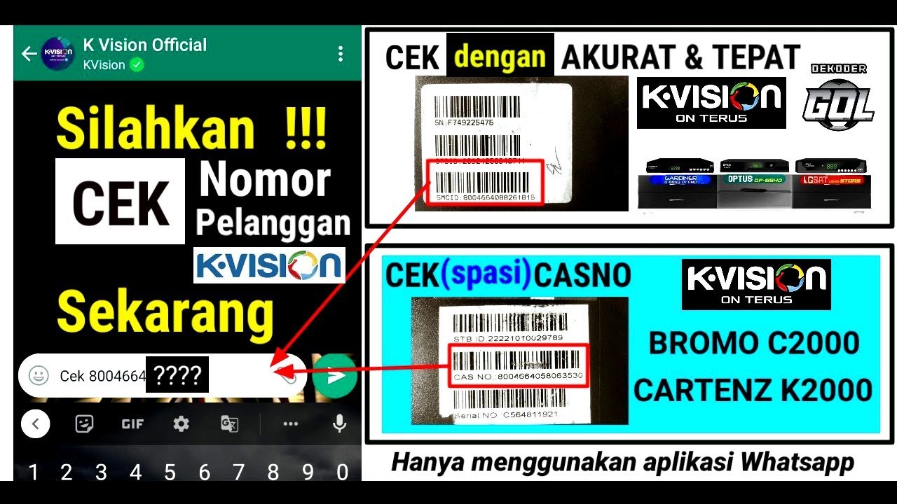 Cara Mengetahui Nomor Pelanggan K VISION