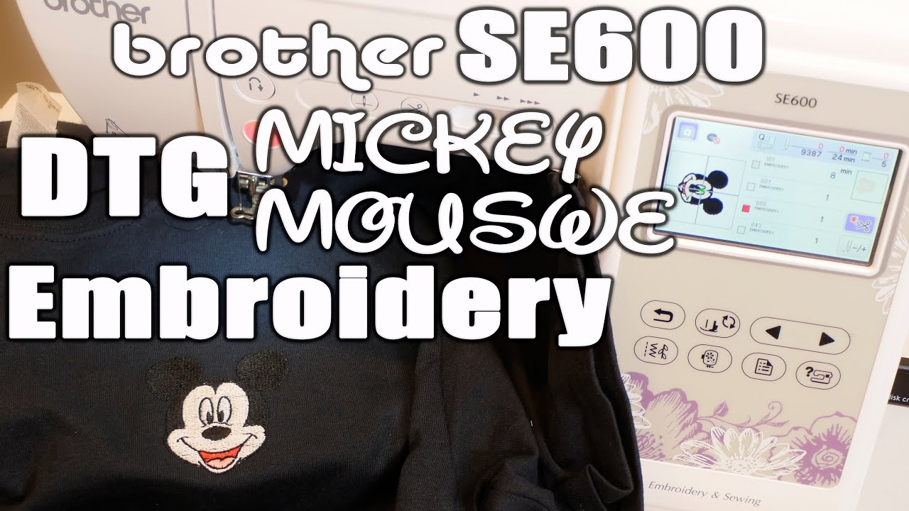 Embroidering Mickey Mouse Direct to a Shirt | Brother SE600