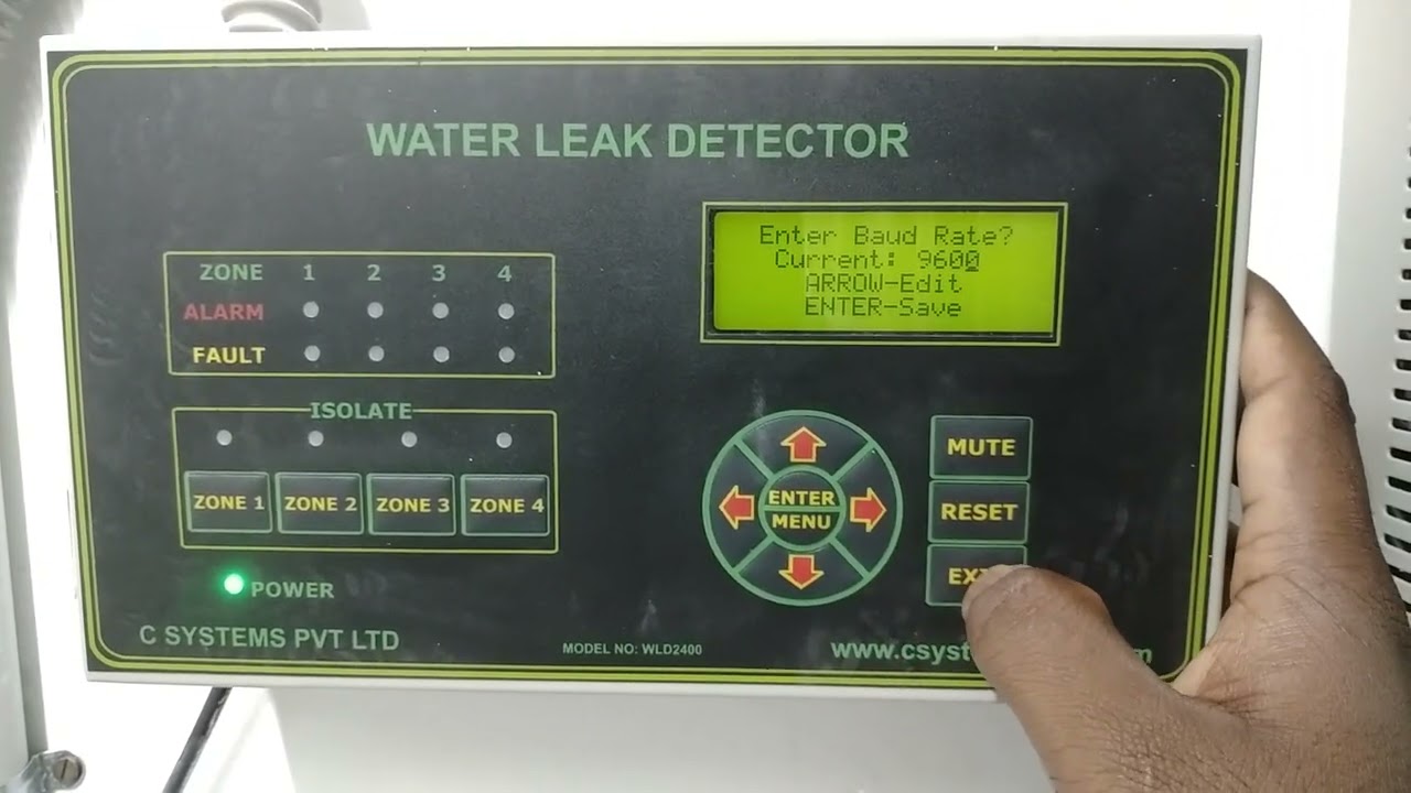 WLD - Water leakage detection system | Panel | Settings Option | Zone activate | Zones Selection