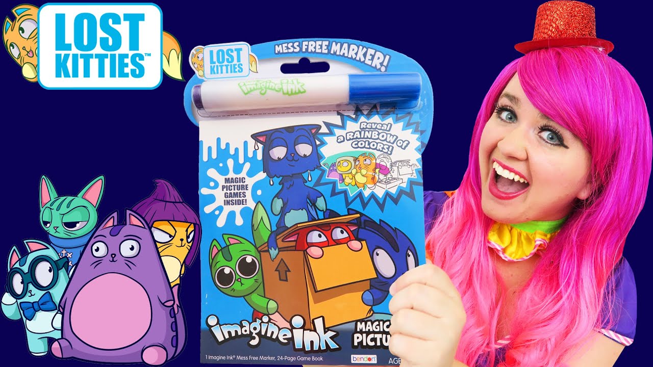 Coloring Lost Kitties Magic Ink Coloring Book | Imagine Ink Marker