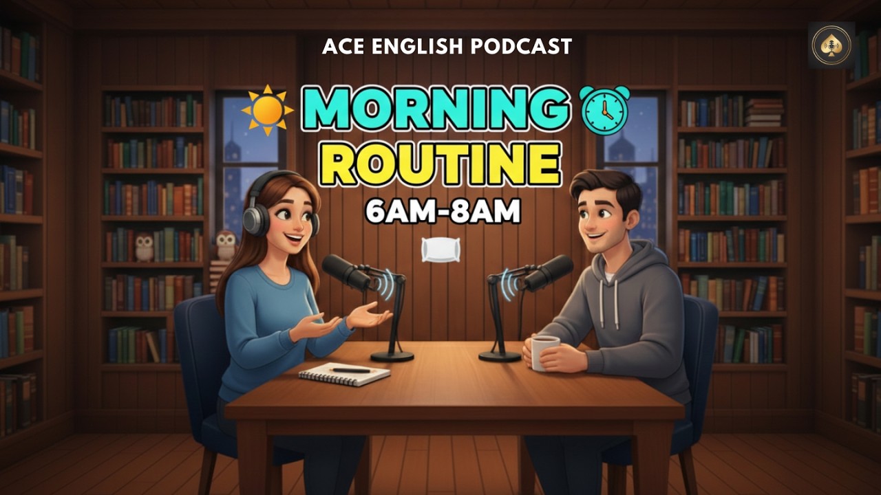 Complete Morning Routine in English | 6AM to 8AM with Amy & Justin | Beginner English Podcast