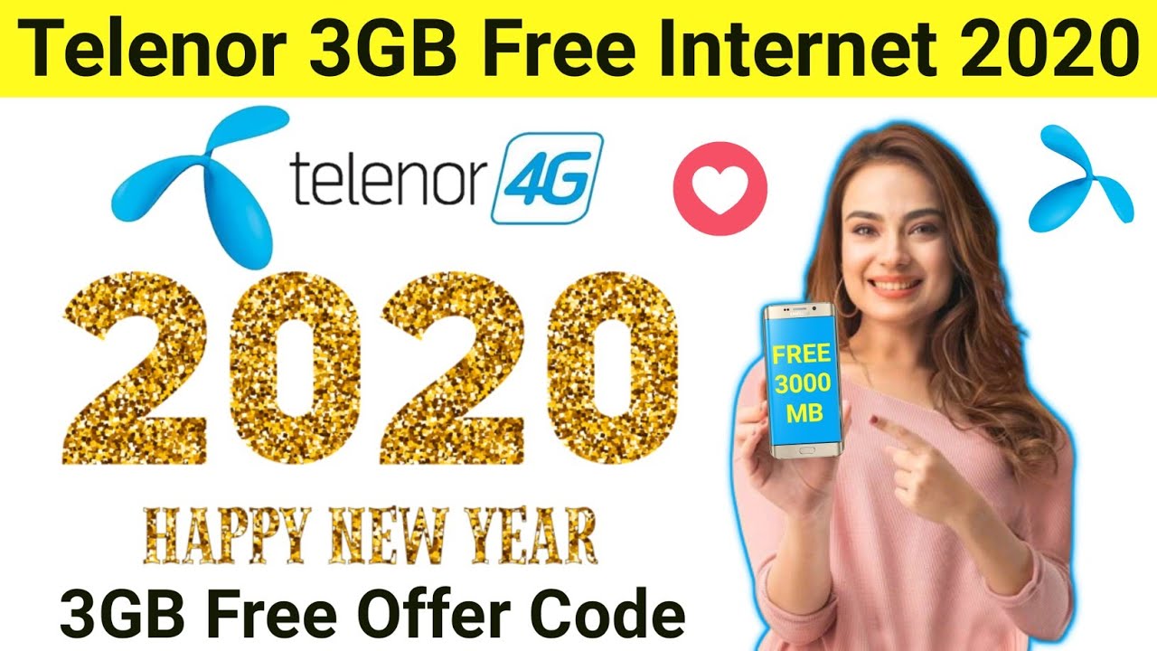 Telenor 3GB Free Internet Happy New Year Offer 2020