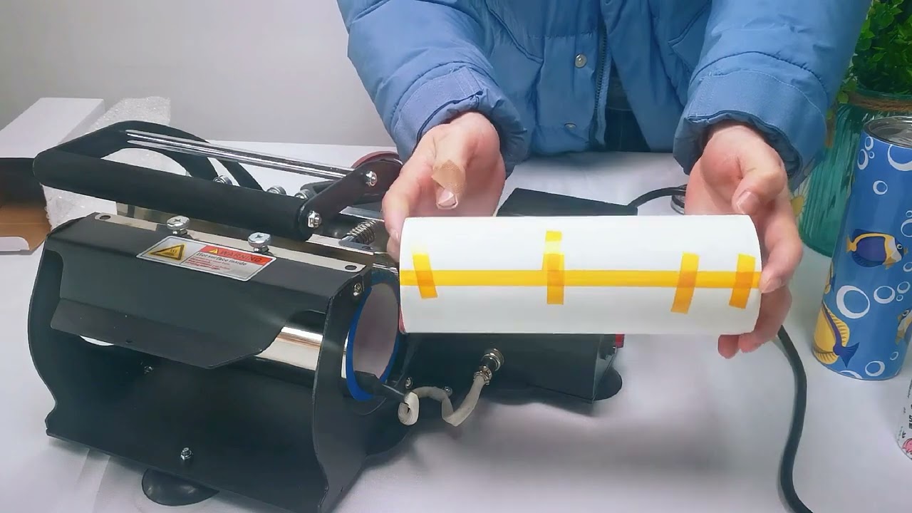 How to sublimate a 20OZ skinny tumbler by heat press machine.