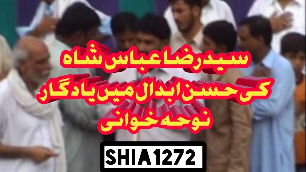 Syed Raza Abbas Shah | Live Noha Khawani in Hassan Abdal | Yadgar Pursa
