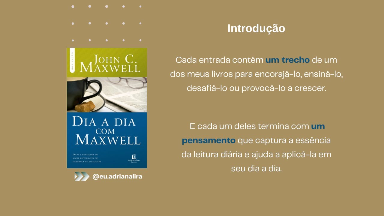 Dia a Dia com Maxwell - Introdução