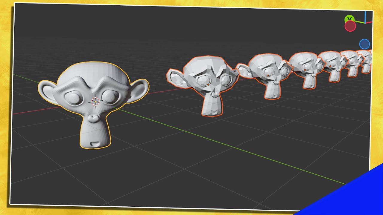 Добавление модификаторов к нескольким объектам в Blender 3D