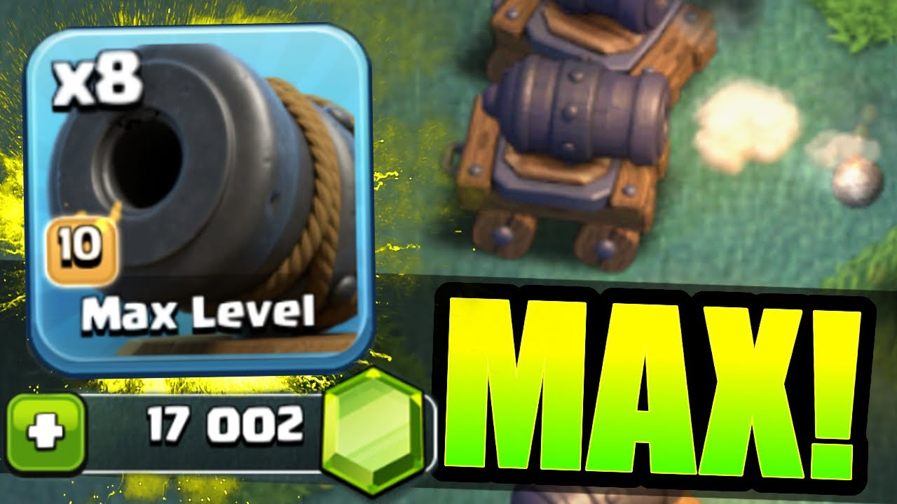 NEW TROOP GEMMED TO MAX LEVEL IN CLASH OF CLANS BUILDERS HALL!! - Level 10 Cannon Cart!